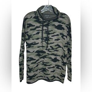 Rachel Zoe Green and Black Camouflage Hoodie